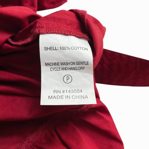 Marie Oliver Mariah Red Cotton Tiered Maxi Dress XS Belted - Picture 7 of 8